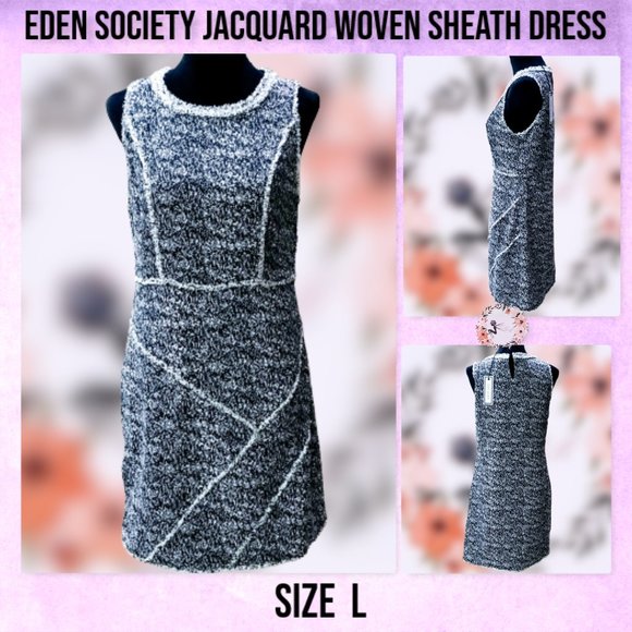 Eden Society Dresses & Skirts - 🆕Eden Society Jacquard Sleeveless Dress size L